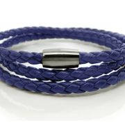 Braid Triple Bracelet Blue