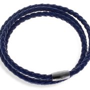 Braid Triple Bracelet Blue