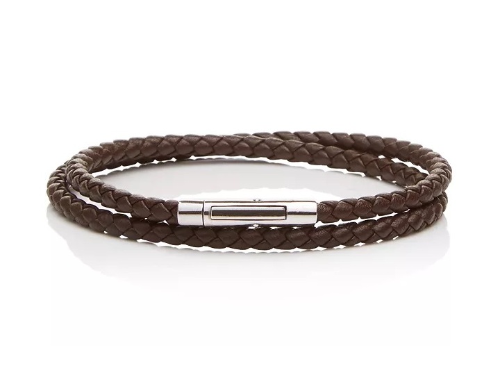 Braid Double Bracelet Brown
