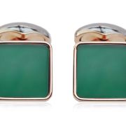 Key Stone Cufflinks Green Agate