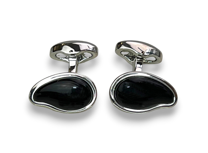 Chakra Pebble Cufflinks Onyx