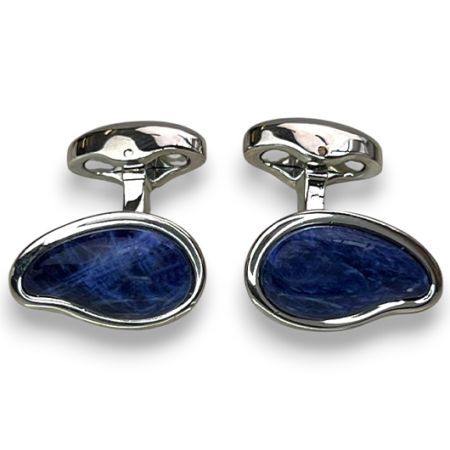 Chakra Pebble Cufflinks Sodalite
