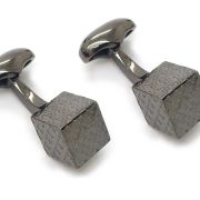 Clover Cube Cufflinks, Black Rhodium