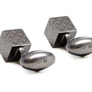 Clover Cube Cufflinks, Black Rhodium