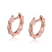 Curly Diamond Huggies 18ct Rose Gold