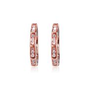 Curly Diamond Huggies 18ct Rose Gold