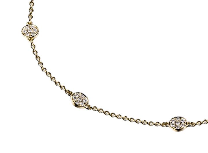 Diamond Circle Chain Bracelet 18ct Yellow Gold