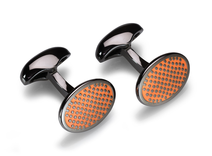 Dotty Enamel Cufflinks Orange