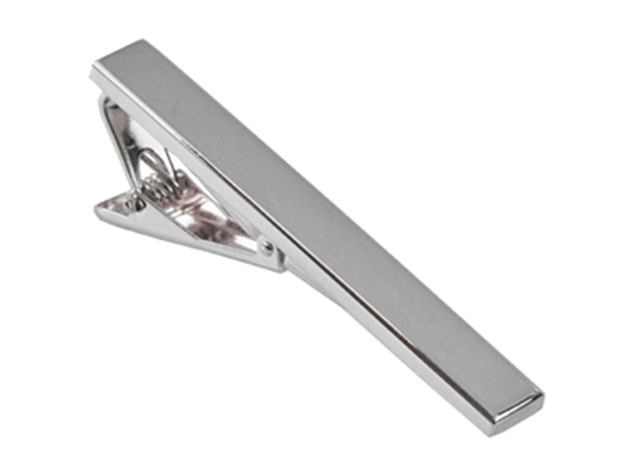 Flat Tie Bar Rhodium