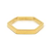 Hexagon Ring Gold