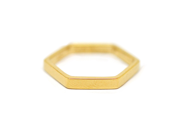 Hexagon Ring Gold