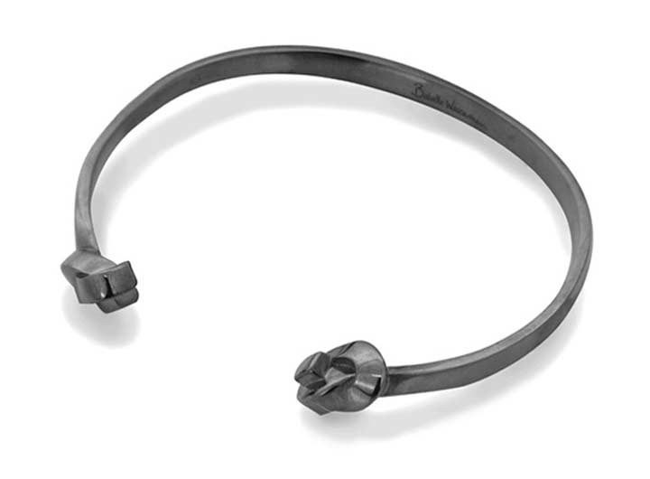 Knot Cuff Bracelet Black Rhodium