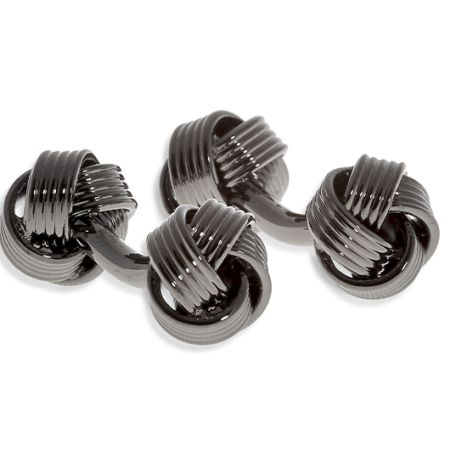 Knot Cufflinks Black Rhodium