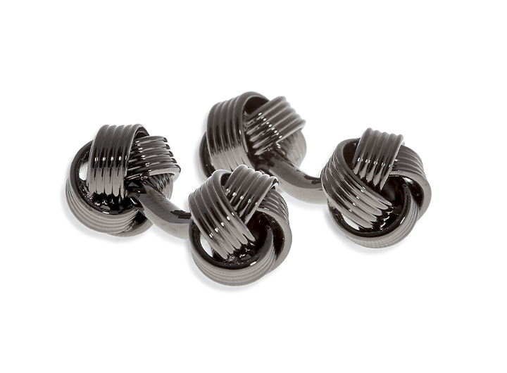 Knot Cufflinks Black Rhodium