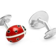 Ladybug Cufflinks Red