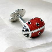 Ladybug Cufflinks Red