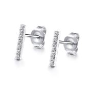 Linea Diamond Stud Earrings 18ct White Gold