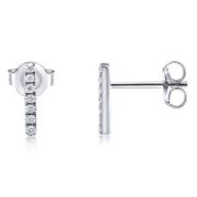 Linea Diamond Stud Earrings 18ct White Gold