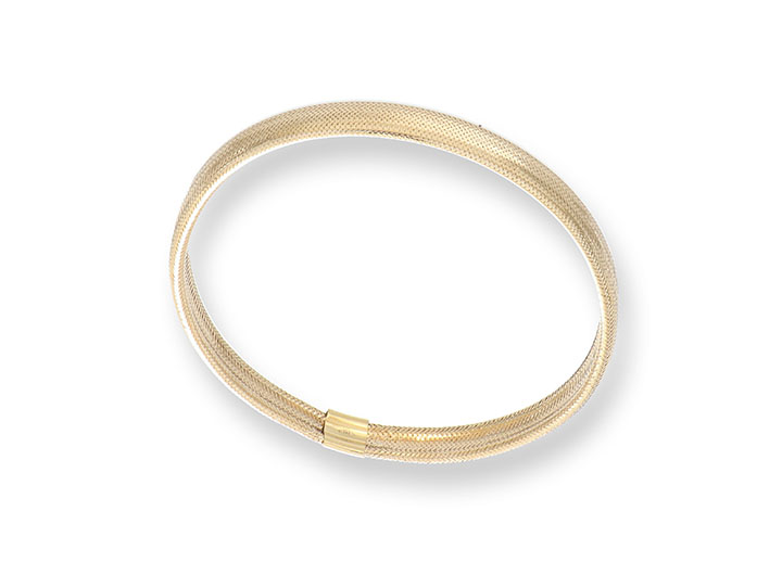 Lumé Stretch Bracelet Slim Rounded Band 14ct Gold