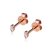 Marquise Diamond Stud Earrings 18ct Rose Gold