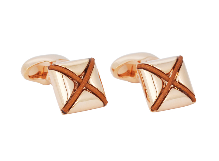 Origami Star Pelle Cufflinks Rose Gold