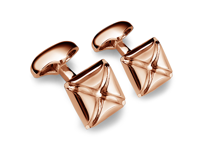 Origami Star Cufflinks Rose Gold