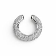 Pavé Bombay Ear Cuff, Silver