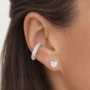 Pavé Bombay Ear Cuff, Silver