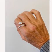 Pear Diamond Snake Ring