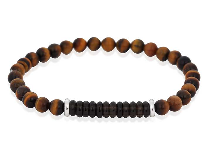 Pebble Bracelet Tigers Eye & Onyx