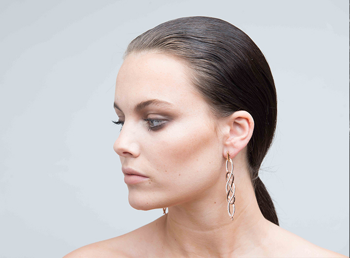 Poison Ivy Large Earrings Rose Gold