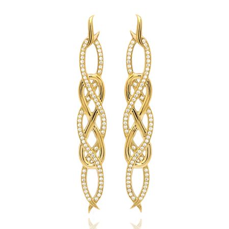 Poison Ivy Large Earrings Gold