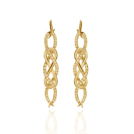 Poison Ivy Small Earrings Gold