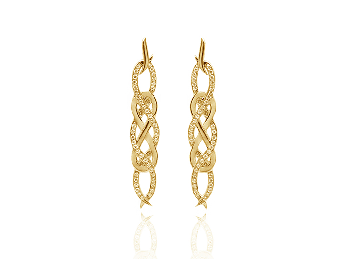 Poison Ivy Small Earrings Gold
