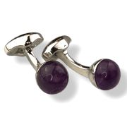 Power Orb Cufflinks Amethyst