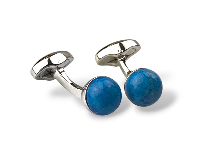 Power Orb Cufflinks Blue Howlite