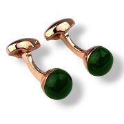 Chakra Power Orb Cufflinks Green Agate