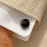 Chakra Power Orb Cufflinks Onyx