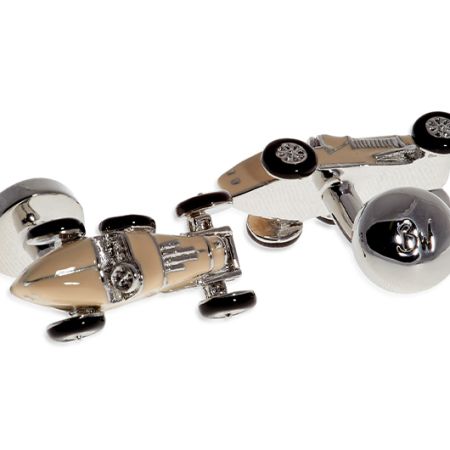 Retro Bug Car Cufflinks Cream