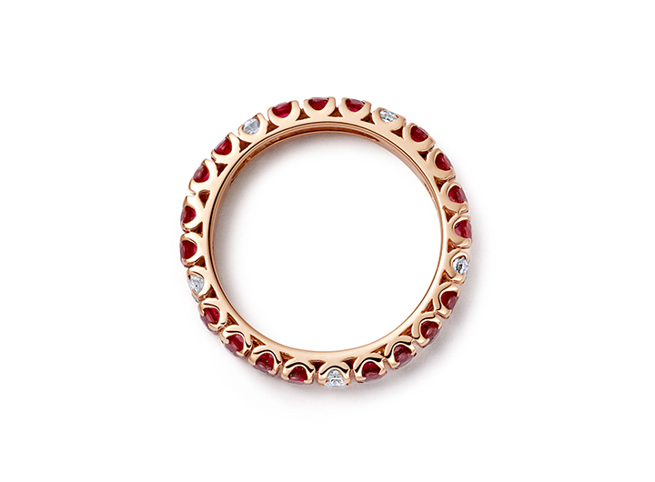 Ruby & Diamond Eternity Ring with Split Setting