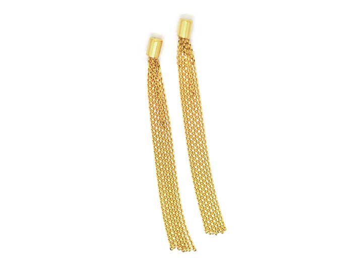 Scarf Knot Earrings Gold