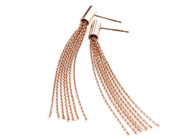 Scarf Knot Earrings Rose Gold