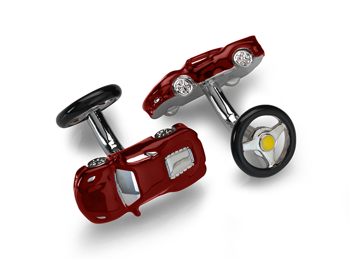 Sports Car Cufflinks Red