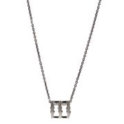 Triple Spear Band Necklace Silver