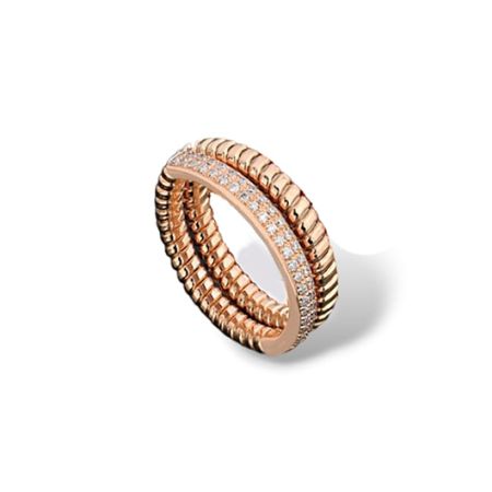 Tugogas Linea Wrap Diamond Ring 18ct Rose Gold