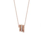 Tubogas Linea Wrap Diamond Necklace 18ct Rose Gold