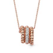 Tubogas Linea Wrap Diamond Necklace 18ct Rose Gold
