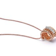 Tubogas Linea Wrap Diamond Necklace 18ct Rose Gold