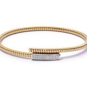 Tubogas Slim Diamond Bar Bracelet 18ct Yellow Gold