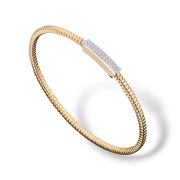 Tubogas Slim Diamond Bar Bracelet 18ct Yellow Gold